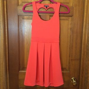 Express Fit and Flare Heart Cut-Out Dress